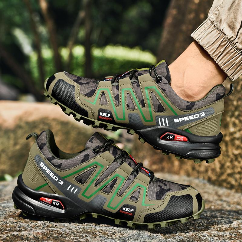 Big Size 39-48 Hiking Shoes Men Camouflage Sneakers Comfortable Outdoor Sports Running Climbing Shoes for Men Non-slip Jogging Training Sneakers Boots