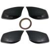 For BMW 5 Series E60 E61 E63 E64 2004-2008 520i 525i 528i 528xi 530i Rearview Mirror Cover Cap Carbon Fiber Glossy Black