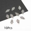 10Pcs Retro Alloy Fatima Palm Eye of Evil Connectors Clasps Charms for Necklace Bracelet Making DIY Jewelry Accessory Finding