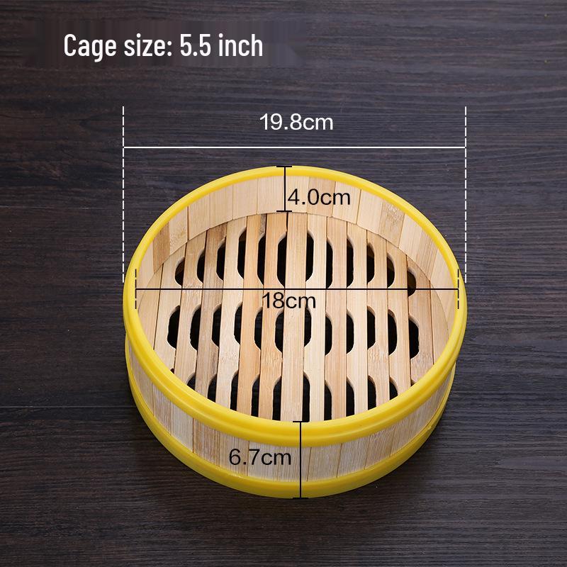 Commercial Bamboo Steamer for Cantonese Dim Sum and Shaxian Dumplings with Pot Lid