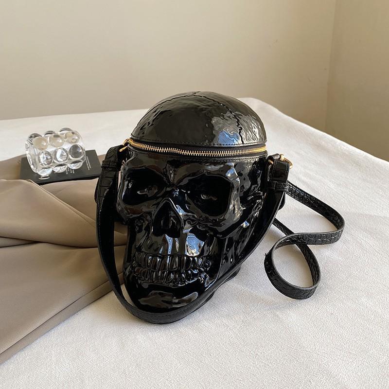 Bag Girl Halloween Funny Skull Spoof Portable One-shoulder Cross-body