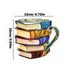 11oz Resin 3d Painted Books Coffee Mug Unique Handmade Drink Cup Creative Book-Shaped Drinkware Colorful Novelty Mugs Gifts