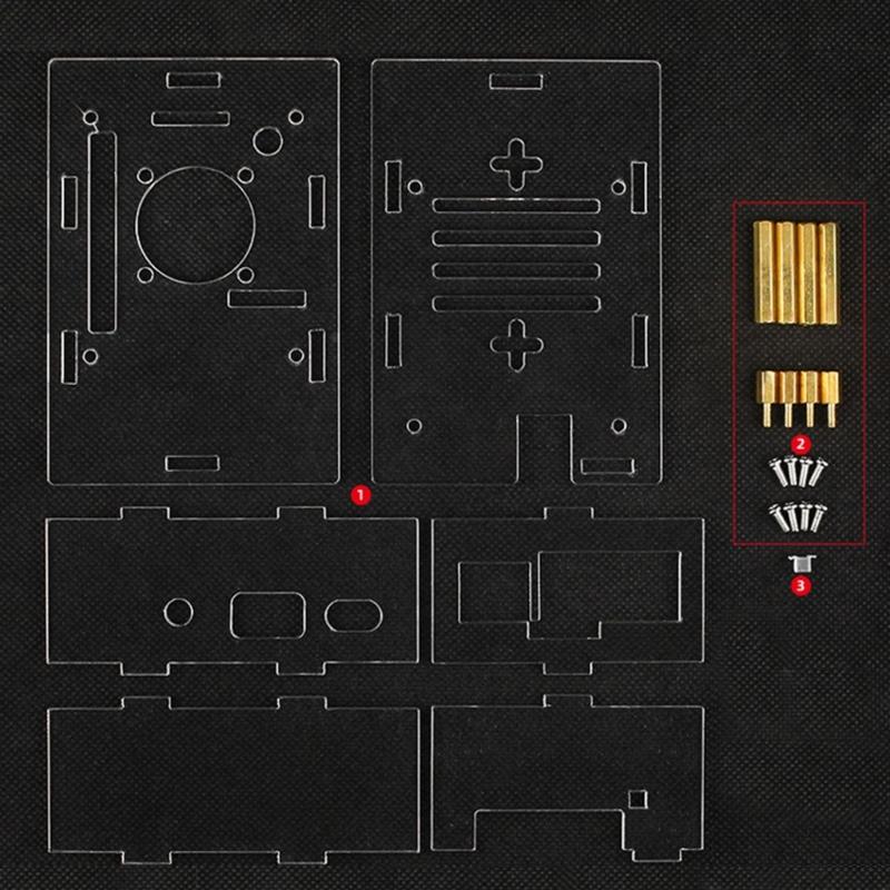 Clear Acrylic Protective Case For PI 4A Components Enhances Cooling And Visibility Durability