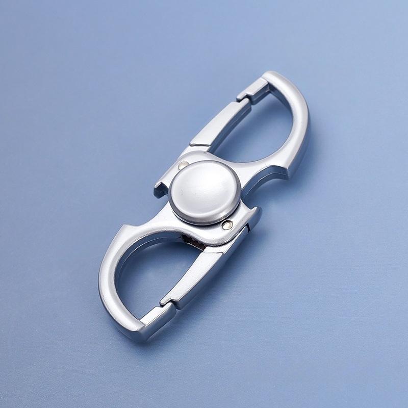 Fidget Spinner Schlüsselanhänger mit Flaschenöffner, Leiser Spin & Schnellverschluss Doppelkarabiner für einfaches Schlüsselabnehmen, EDC Ausrüstung für Männer