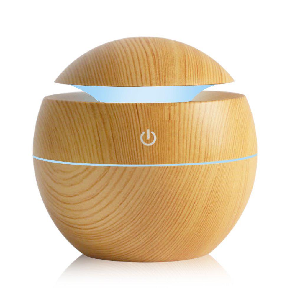 UFO Wood Grain Aroma Diffuser: 130ml Translucent Humidifier with USB and Seven-Color LED USB белый
