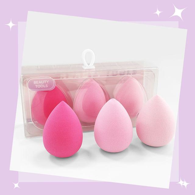 Sweetpourin - Набор из 3 шт.: Бьюти-спонж для макияжа BMS-291 - Set Of 3 - Pink