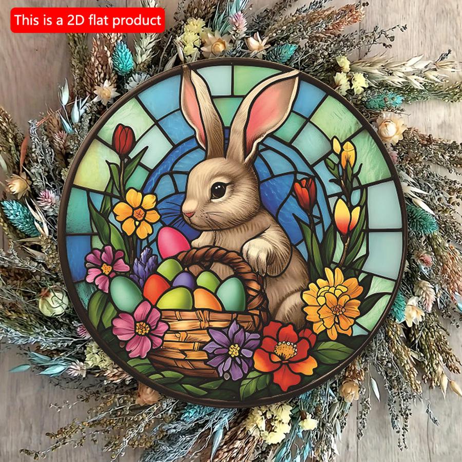 2D ploché 20cm velikonoční vajíčka květiny dřevěná nástěnná dekorace - festival univerzální sváteční dřevěný přívěsek, bytová dekorace, uvítací cedule, párty dekorace ze dřeva