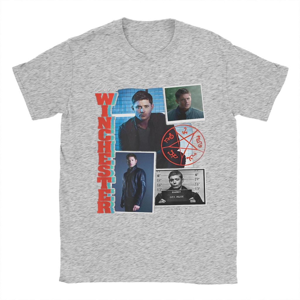 Supernatural Dean Winchester Collage T Shirts 100% Cotton Clothes Vintage Short Sleeve Crew Neck Tee Shirt New Arrival T-Shirt