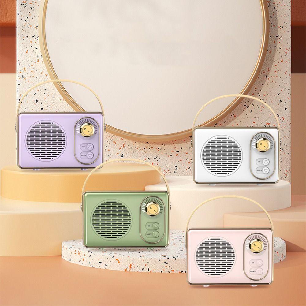 Retro Bluetooth Speaker Card Slot FM Radio Wireless Bluetooth Wireless Stereo  Children's Speaker