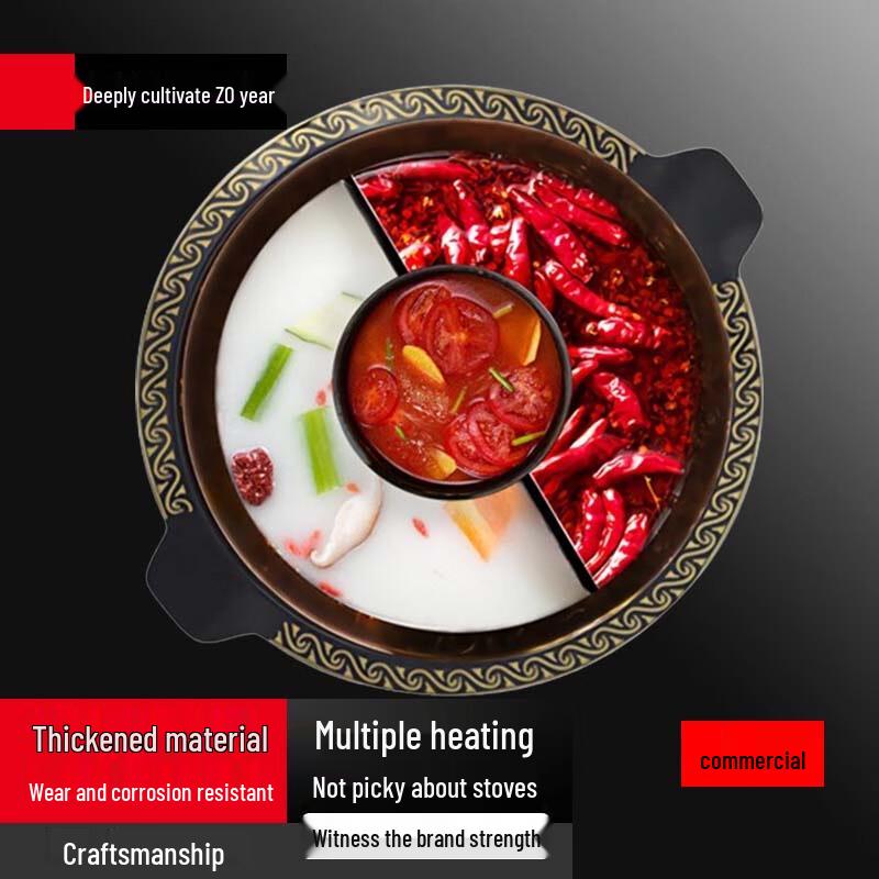 SuLe Kommerzieller 9-Fächer-Hot Pot