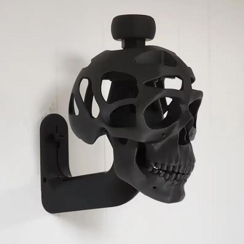 3D-Totenkopf-Helm-Display-Paket, Motorradhelm-Totenkopf-Rack, kreativer Helmhalter, Geschenk für einen Radfahrer, Motorradfahrer oder Radfahrer