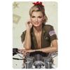 Metal Tin Signs Pinup Motorcycle Girl Wall Decoration Plaque Vintage Poster Iron Painting for Man Cave Home Cafe Garden Club Bar