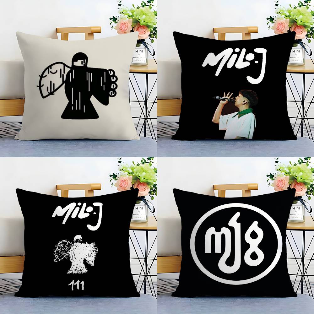 Argentinischer M-Milo j Rapper Kissenbezug Sofa Kurzer Plüsch Zweiseitiger HD-Druck Zimmer Home Office Geschenk Kissenbezug
