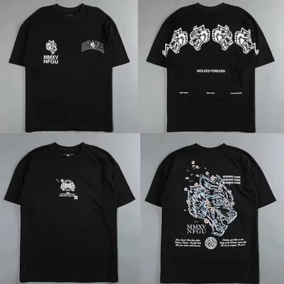 Darc Wolf Športové Tričká Nadrozmerné Grafické Technika Potlače DTG Cvičenie Posilňovňa Fitness Pánske Tričká s Krátkym Rukávom Darc Wolves Tričká