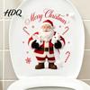 Funny Santa Claus Sticker Hug Paper Toilet Sticker Peel And Stick Christmas Creative Party Supplies Bathroom Decal Humorous Holiday Decor