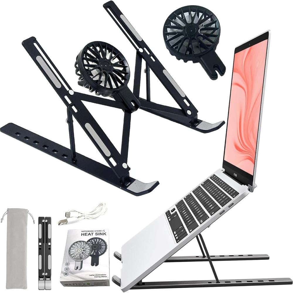 

Foldable Portable Laptop Stand Made of Adjustable Stainless Steel Material, Equipped with A Fan, Suitable for All Other Laptops