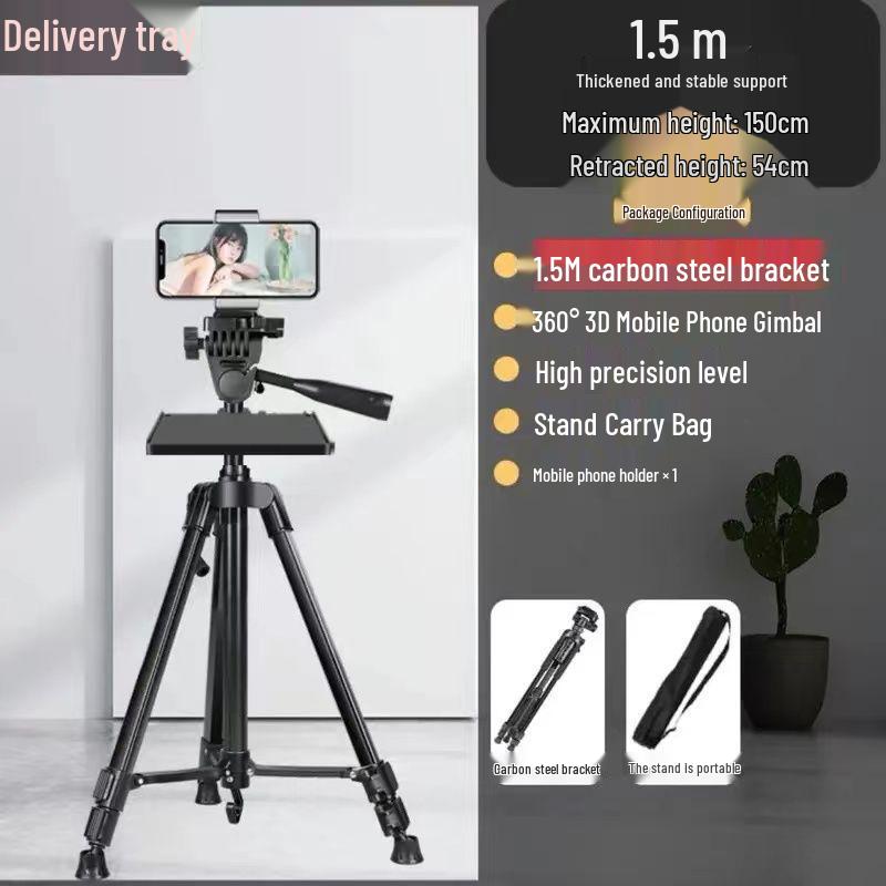 Universal SLR Camera & Phone Tripod with Macro Stabilizer for Photography & Live Streaming
