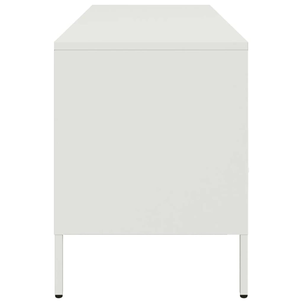TV Stand White 100.5 x 39 x 50.5 cm Steel