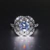 CopperWedding Ring for Women Flower Shaped Band Ceremony Party Luxury Ladies Finger Ring Fashion Jewelry Gift
