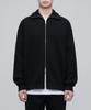Musinsa Standard Relaxed Ribbed Knit Zip-Up [Black]