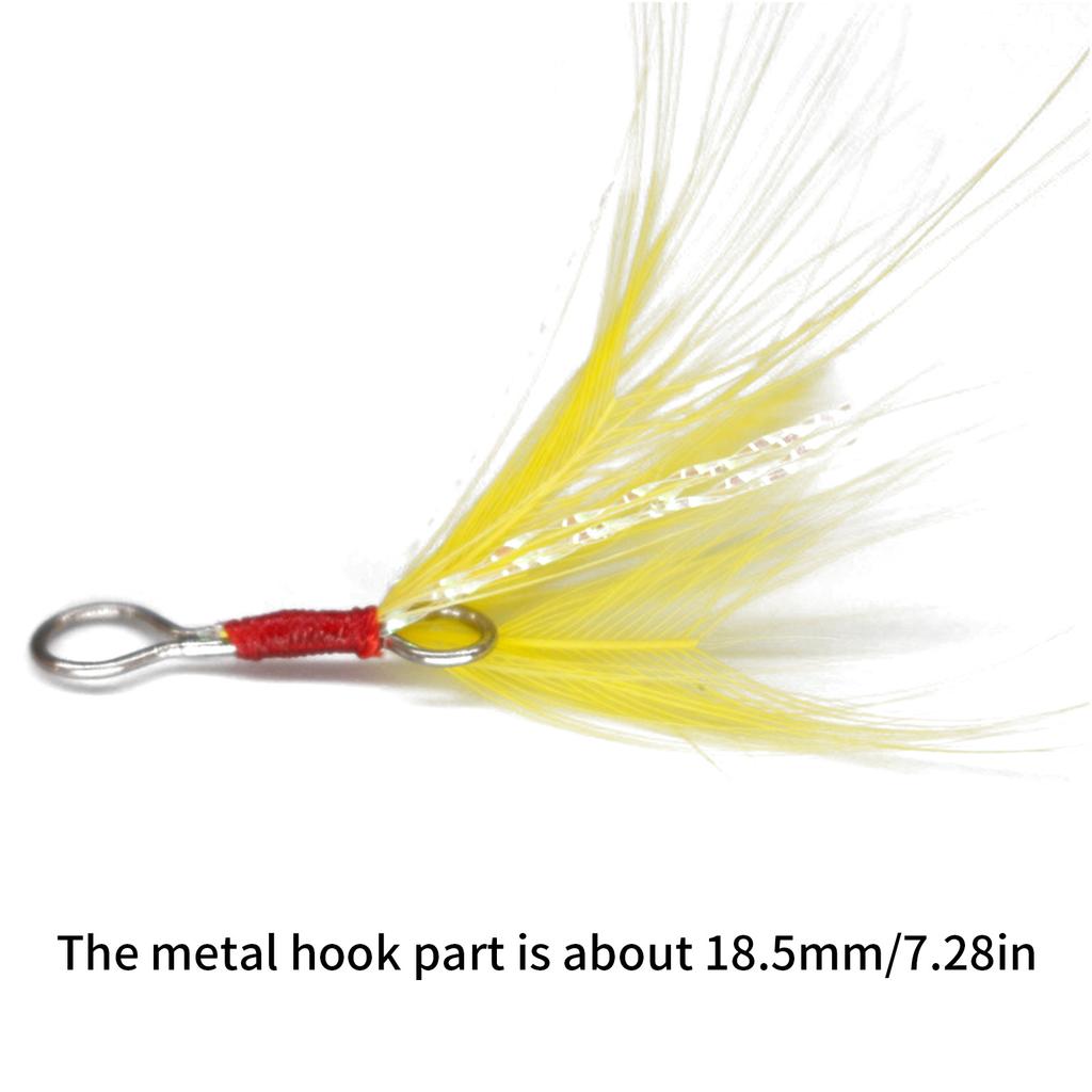10Pcs Detachable Fishing Spoon Bait Lure Feather Fishing Equipment Feather Lure Pendant Saltwater Fishing Accessories