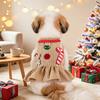 Pet Dog Costume Small Breeds Puppy Candy Cane Gingerbread Dress Two-Legged Outfit