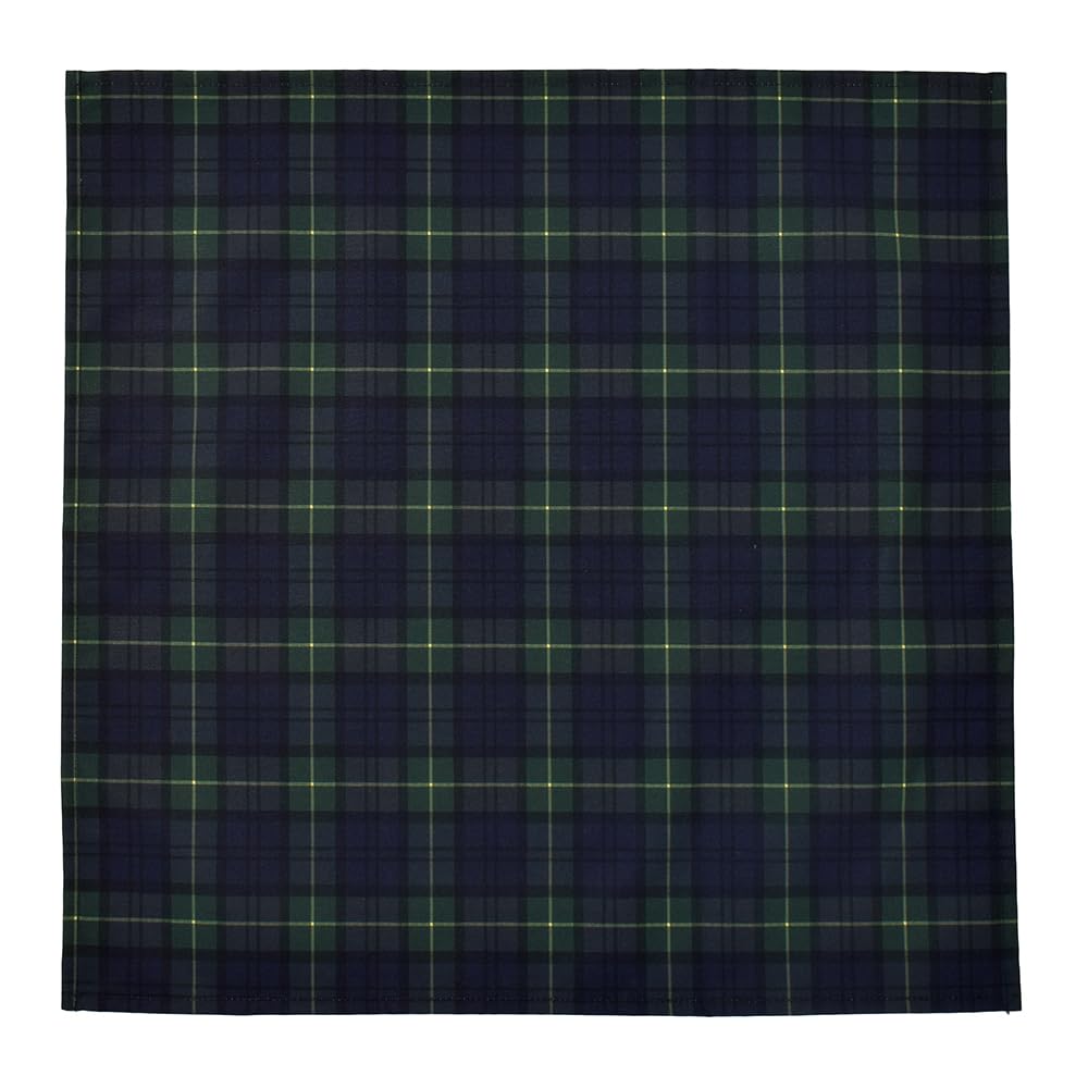 COLORFUL CANDY STYLE Lunch Lunch Napkins X Set of Tartan Check and Dark NL300900 Cloths/School (45cm 45cm), Water-Repellent, No-Iron, 2, Green,