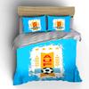 Blue Soccer Emblem Bedding Set Bedding Duvet Cover Set Duvet Cover Pillowcases (1 * Duvet Cover 2 * Pillowcases, Without Duvet Insert)