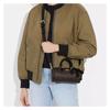 Coach Lacey 19 Classic Presbyopic Zipper Closure PVC Shoulder Crossbody Handbag Small Size Women's Brown Black