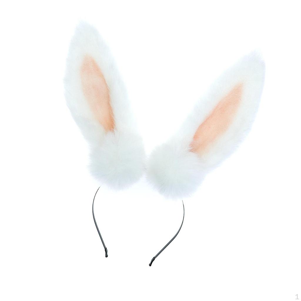 Plüsch Hasenohren Stirnband Haarband Süßer Haarreif für Rollenspiel Urlaub Geburtstag