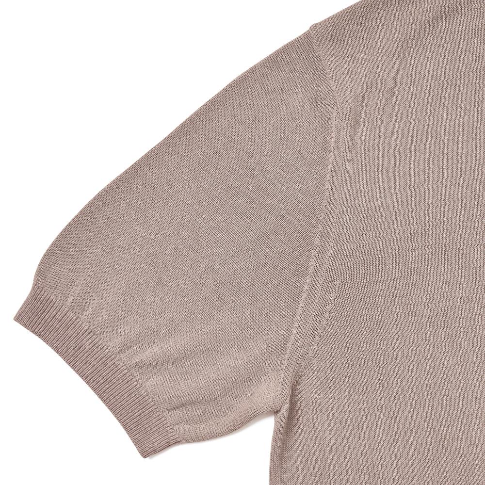 VERNO Linen Like Open Collar Knit Gray