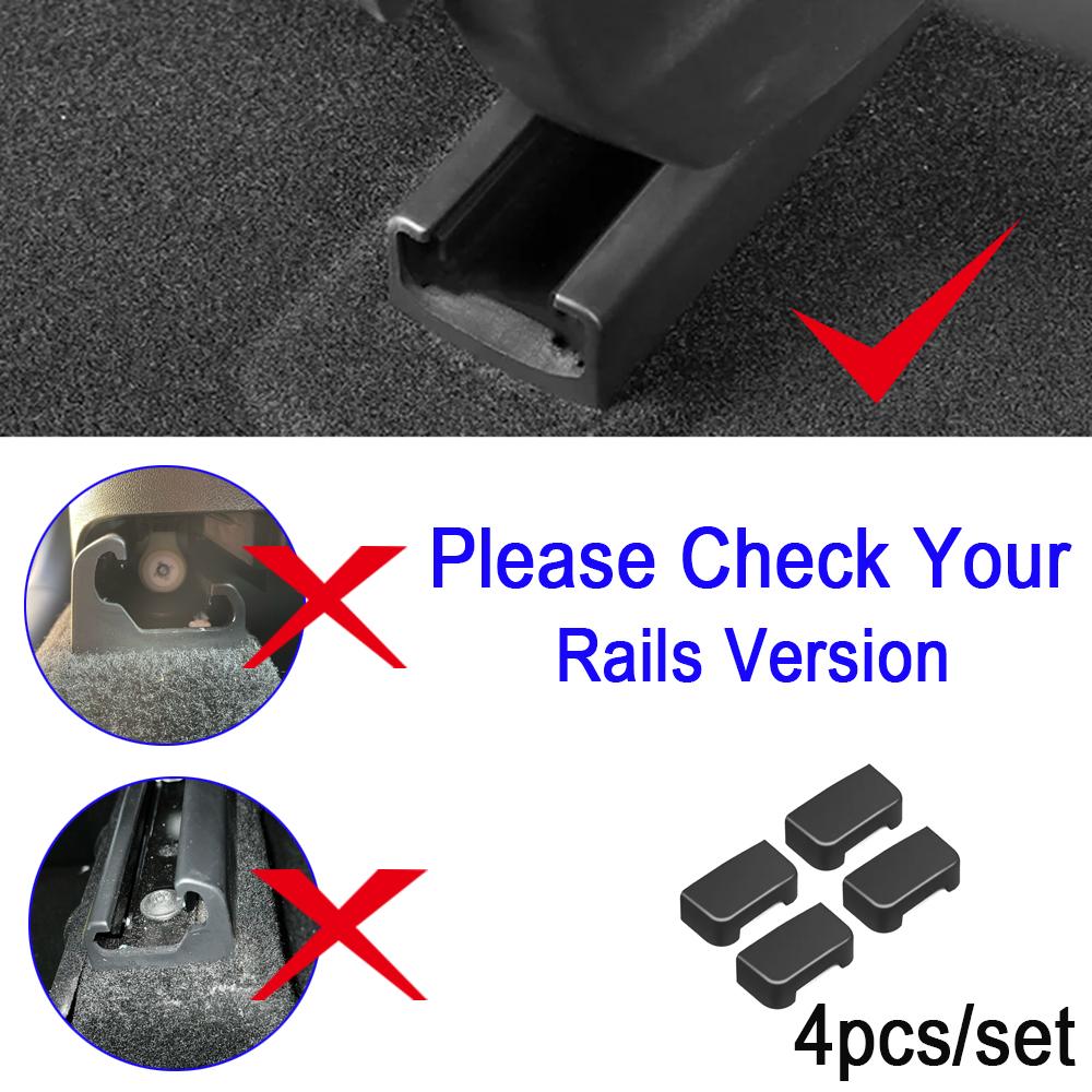 

4pcs Seat Rail Cover Protector For Tesla Model 3 Y Juniper 2026 Accessories Front Rear End Pieces Backseat Slide Protection Mats TPE