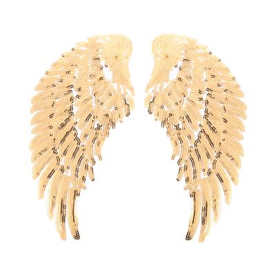 Ali d'angelo Patch Fai da te Accessori per Esterno Paillettes Patch Decor Giubbotti Vestiti Angolo Applicazione Abbigliamento