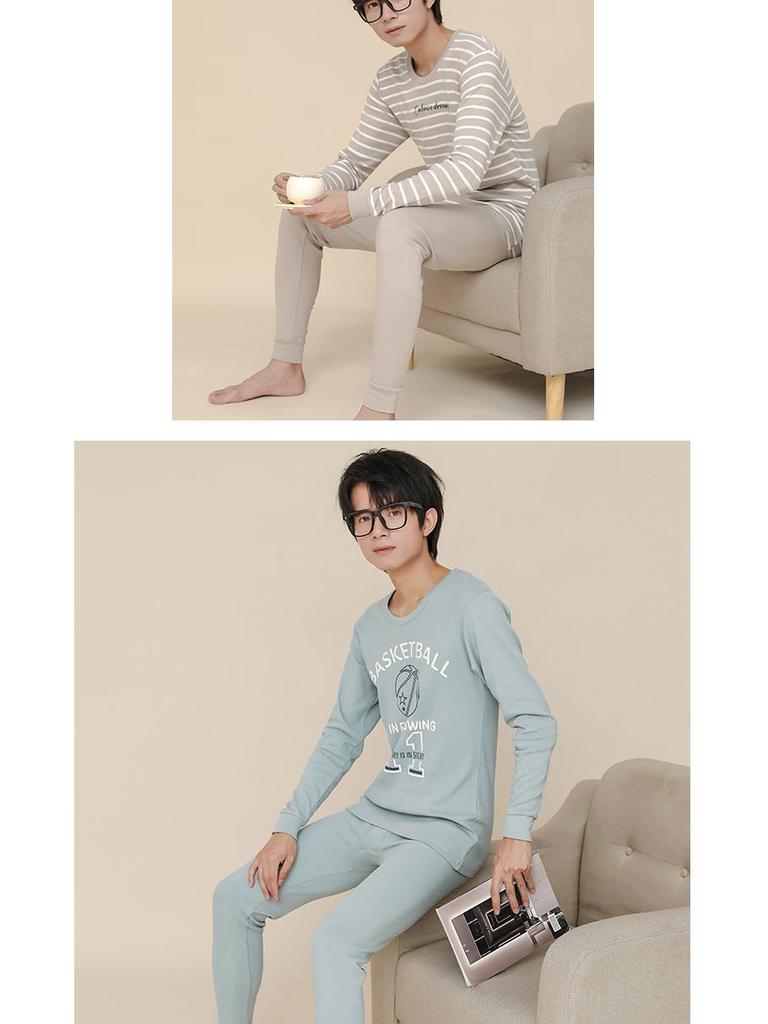 Big Kid Pure Cotton Autumn Underwear Set for Boys - Warm Sweater for Teen Students