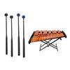 1 Pair Plastic Handle Rubber Ball Drumstick Marimba Mallet Percussion Musical Instrument Accessory Beginner Training Set