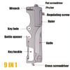 9 IN 1 Stainless Steel Wrench Screwdriver Folding Knife Key Buckle Ruler Multifunctional EDC Tool EDC Tools