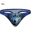 3D Animal U Bulge Print Men's Pouch Convex G-string Thongs Low Rise Underwear