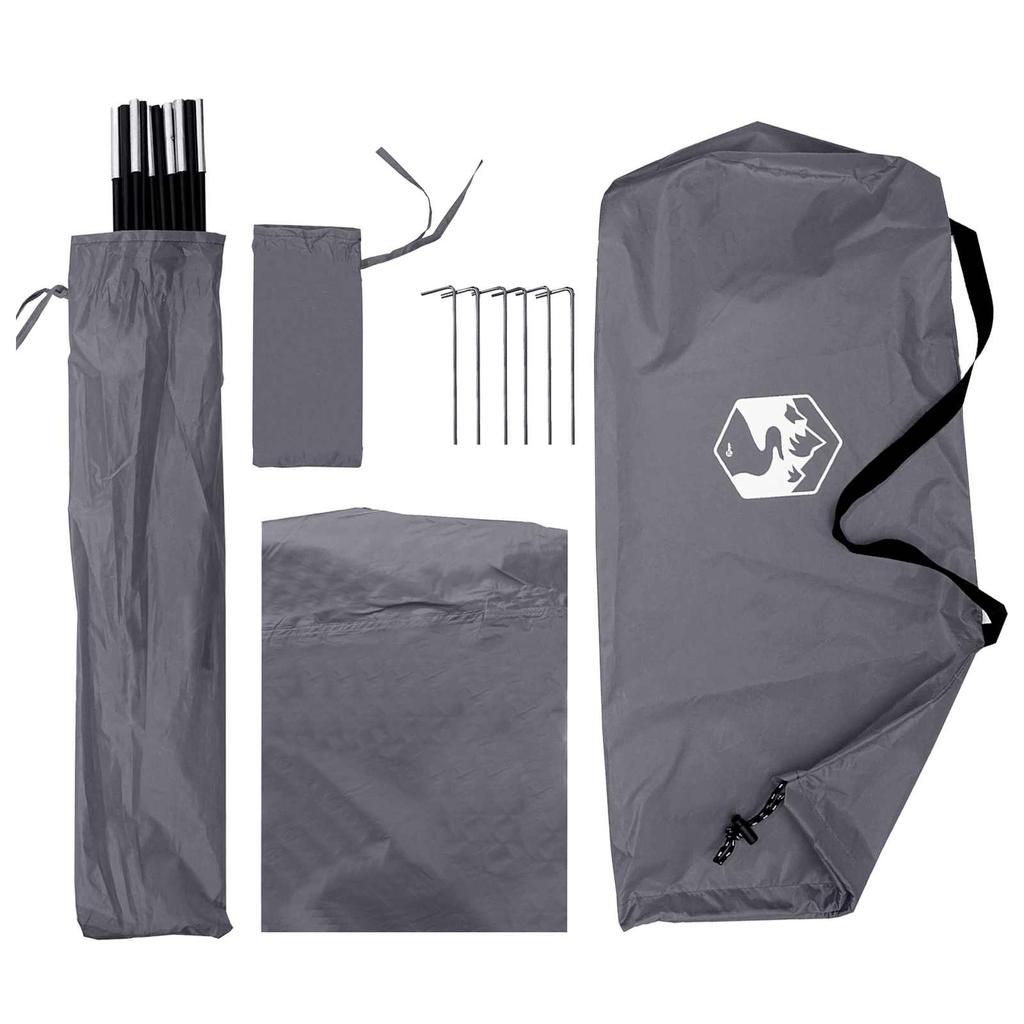 Carport Tent Grey and Orange 308 x 215 x 220 cm Polyester and Steel