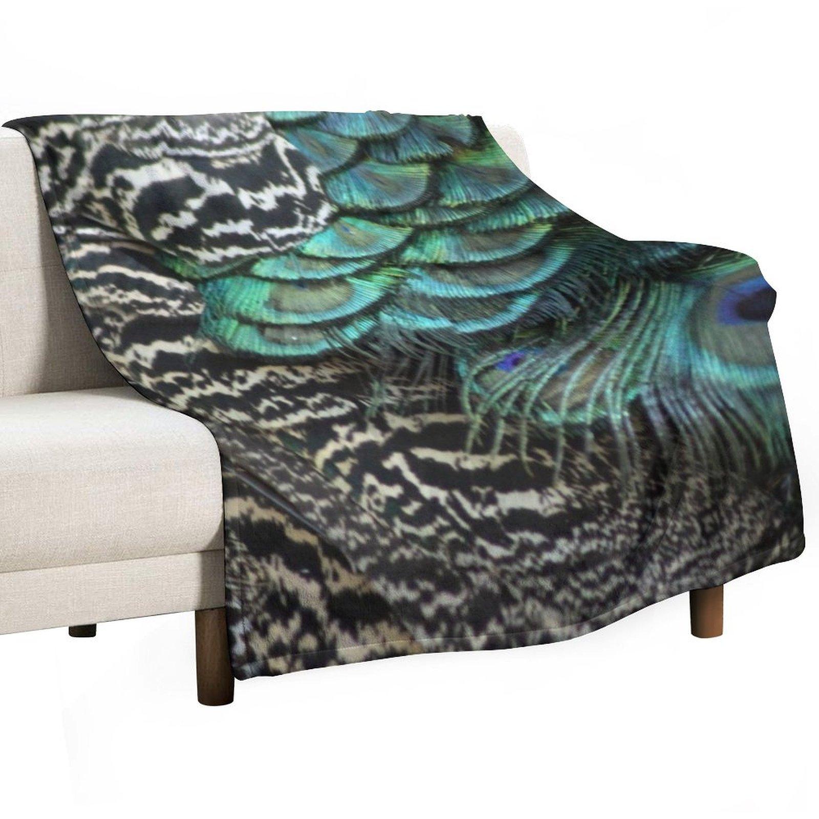 

Павлин Птичьи Перья Оперение Текстура 1 Плед Мохнатые Набитые Туристические одеяла и пледы Одеяла 30x40in