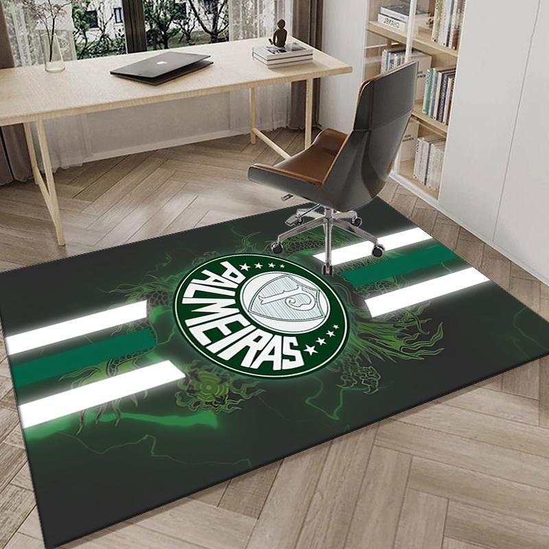Green And White Passion Printed Area Rug for Office, Chair Rug, Decorative Carpet Floor Mat, Large Size Fan gifts Christmas gifts