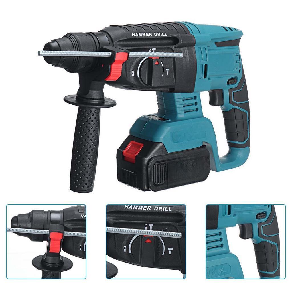 50-60Hz 19800mAh Rechargeable Multifunction Electric Hammer Impact Power Drill Tool with Battery Brushless Electric Rotary Hammer