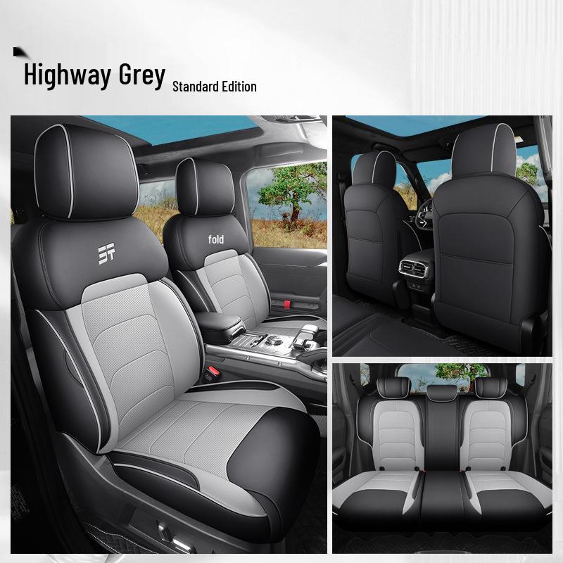 Traveler Car Seat Cushion Cover - Universal Fit, Full Leather, Four Seasons, New Model, for Five-Seat Cars