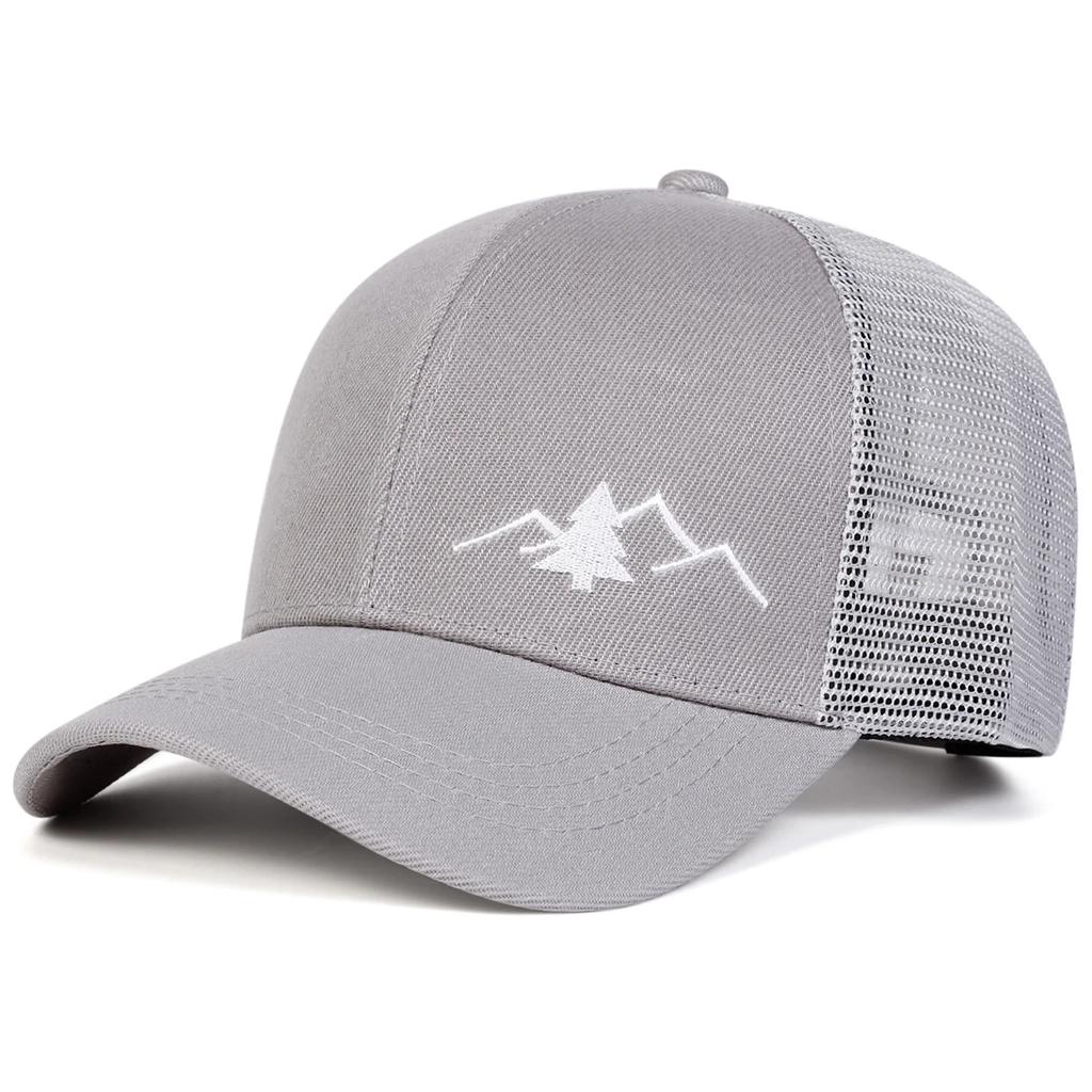 Unisex Mountain Trees Embroidery Baseball Net Caps Spring and Summer Outdoor Adjustable Casual Hats Sunscreen Hat Sports Cap