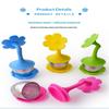Silicone Loose Leaf Tea Infuser Food Safe Silicone Handle Stainless Steel Filter For Home Office Travel Tea Making