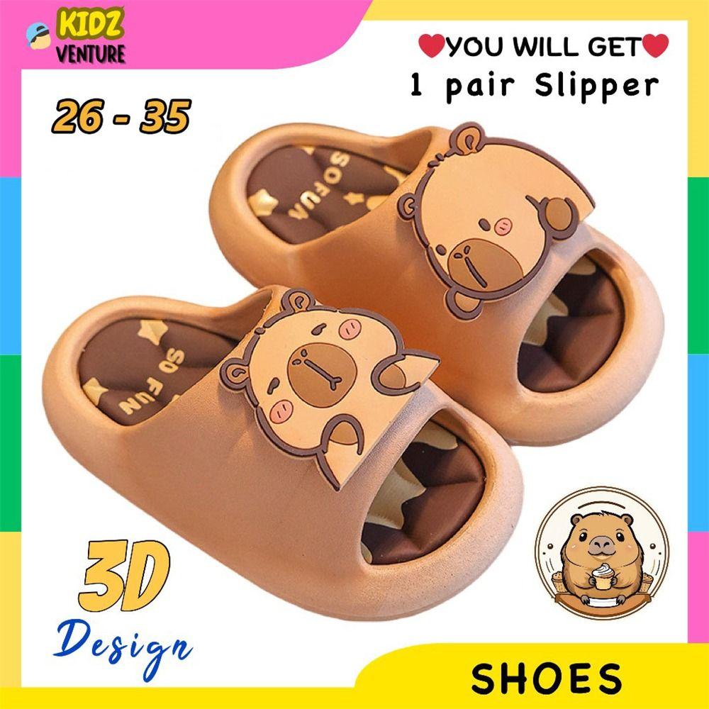 Capybara Home Shoes Non-slip Children's Slippers Cartoon Kids Slippers  for Boys and Girls