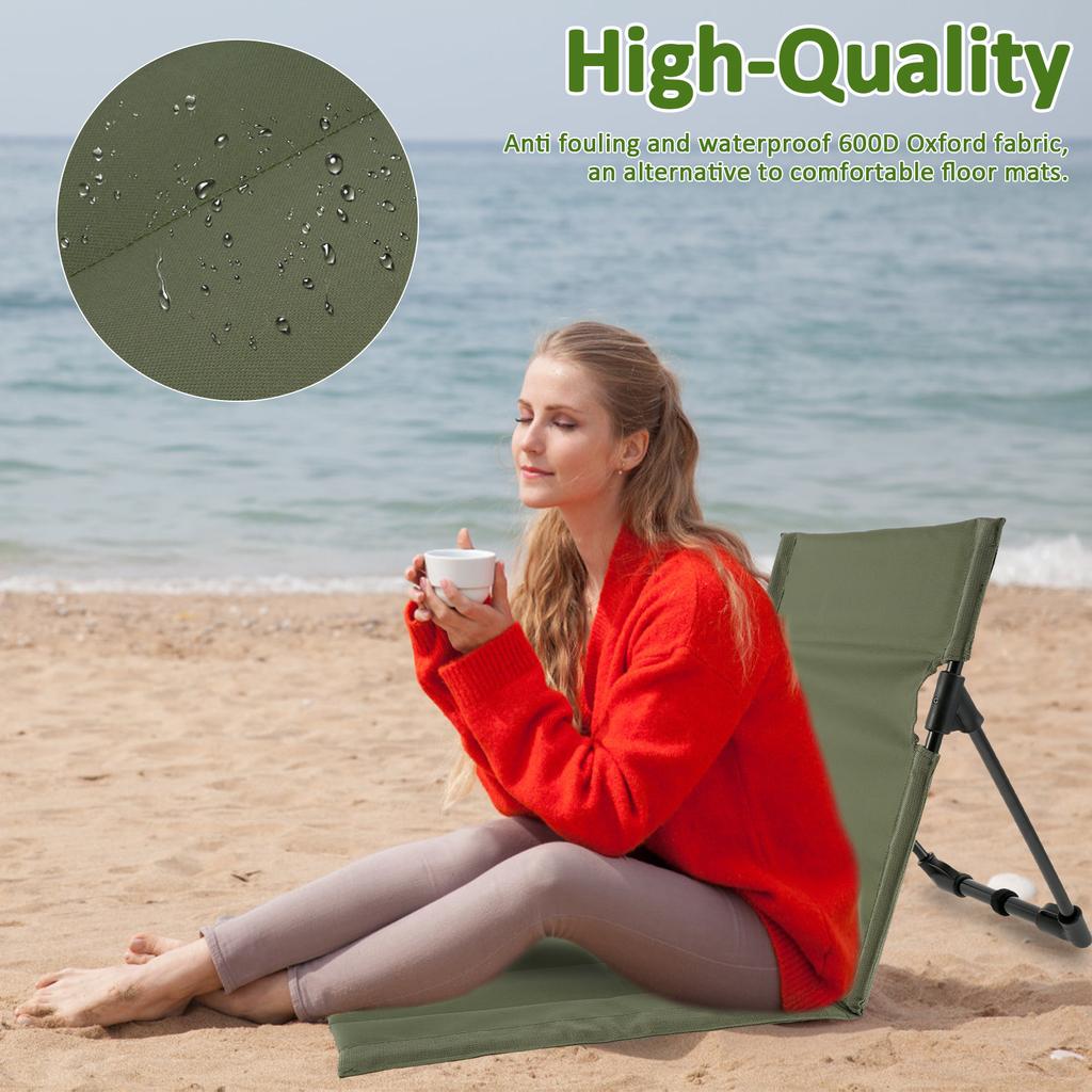 Klappbarer Strandstuhl, tragbar, bequem, für Outdoor-Camping, Klappstuhl, Rückenlehne, Strand, ultraleichter Klappstuhl