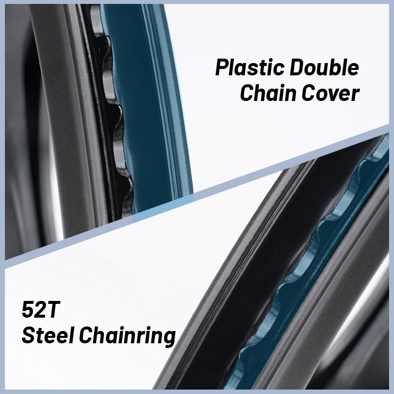 Bike Crankset 52T Single Chainring Bike 152mm Crank Arm Set for 6/7/8 Speeds City Bike,Fat Bike,E-Bike,Folding Bike Accessories