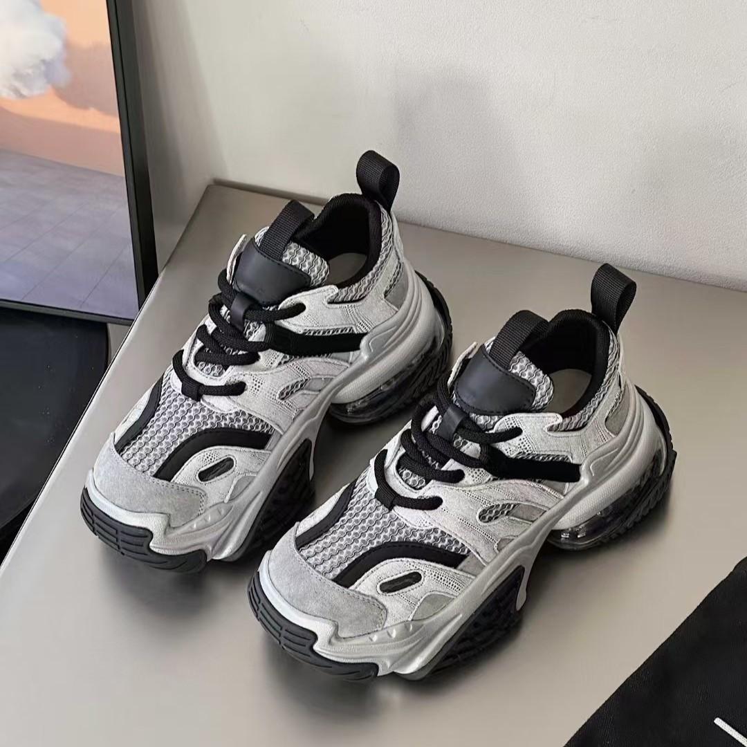 

Dad shoes women s leather spring new fried street sports style casual shoes versatile platform running shoes 40