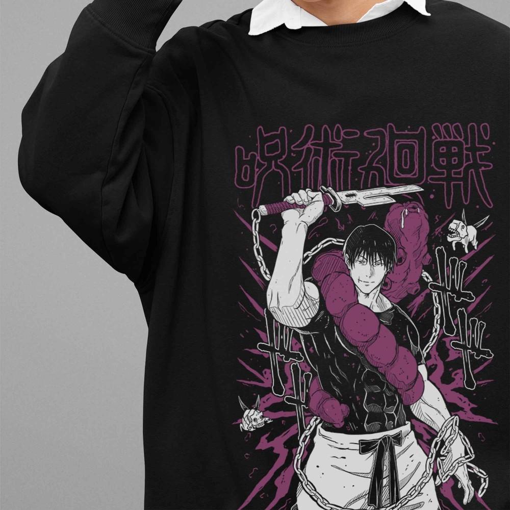 Jujutsu Kaisen Sweatshirt Toji Fushiguro Sweater JJK Anime Pullover Megumi Gojo