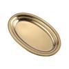 Stainless Steel Oval Plate Egg-shaped Steamed Fish Plate, Korean Gold Plate Barbecue Rice Noodle Plate